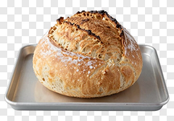 Artisan Bread On A Baking Tray PNG