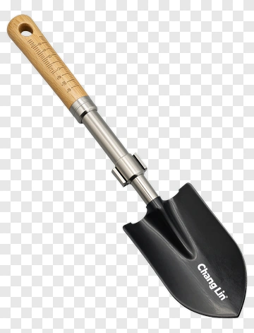 Garden Hand Shovel With Wooden Handle PNG