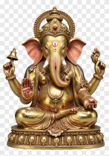 Golden Ganesh Statue PNG
