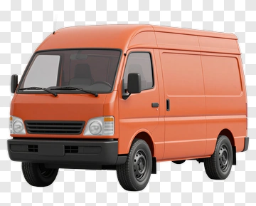 Orange Delivery Van PNG