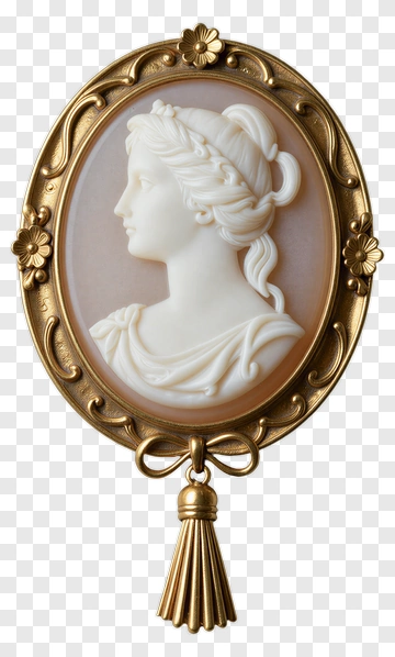 Cameo Portrait Of A Woman PNG