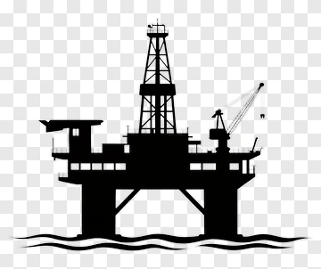 Oil Rig Silhouette PNG