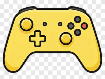 Yellow Video Game Controller PNG