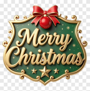 Merry Christmas Decorative Sign PNG