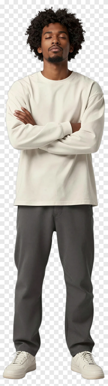 Man Standing With Arms Crossed PNG