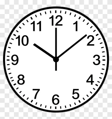 Wall Clock Showing Time PNG
