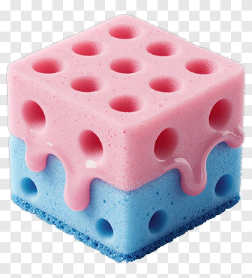 Colorful Cleaning Sponge PNG