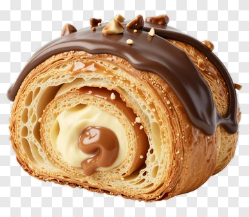 Chocolate Cream Roll Pastry PNG