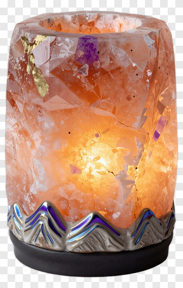 Crystal Lamp With Mountain Base PNG
