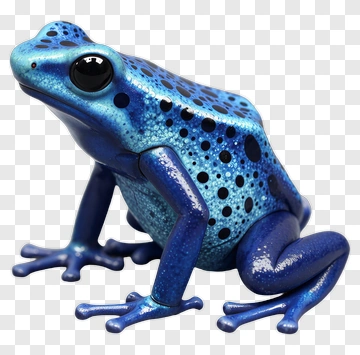 Blue Frog With Spot Patterns PNG