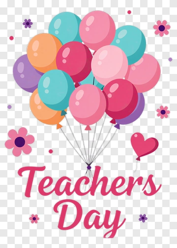 Teachers Day Balloon Bouquet PNG