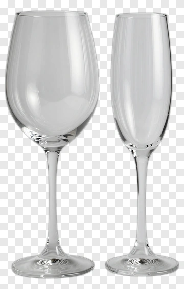Wine Glass And Champagne Flute Set PNG