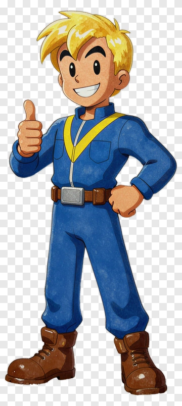 Cartoon Mechanic Giving A Thumbs Up PNG