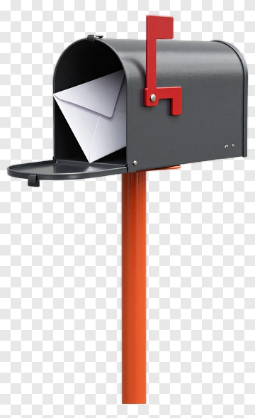 Mailbox With Open Lid And Letters Inside PNG