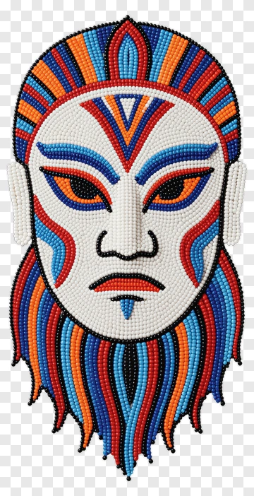Colorful Mask With Intricate Patterns PNG