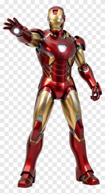 Iron Man In A Dynamic Pose PNG