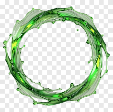 Green Splash Circle PNG
