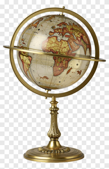 Vintage Globe On Stand PNG