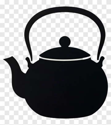 Black Teapot Silhouette PNG