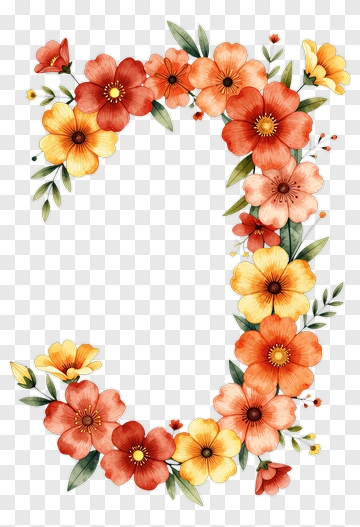 Floral Number Three PNG
