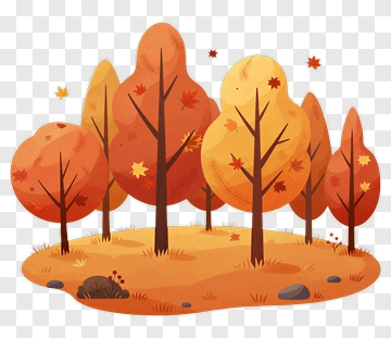 Colorful Autumn Forest PNG