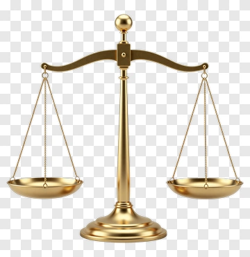 Golden Balance Scale PNG