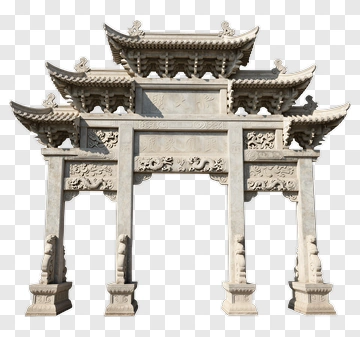Stone Chinese Archway PNG