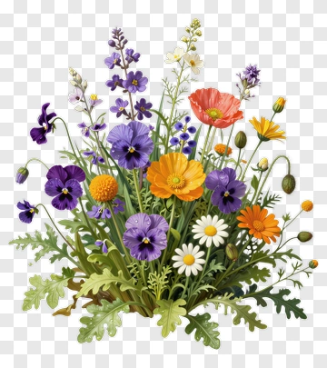 Colorful Flower Bouquet PNG
