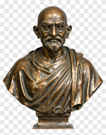 Bronze Bust Of Mahatma Gandhi PNG