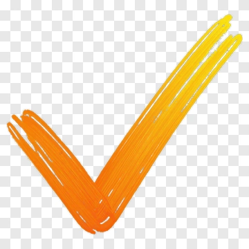 Orange Check Mark PNG