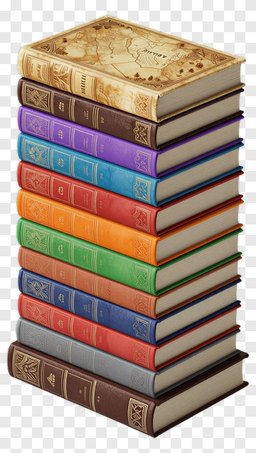 Stack Of Colorful Books PNG