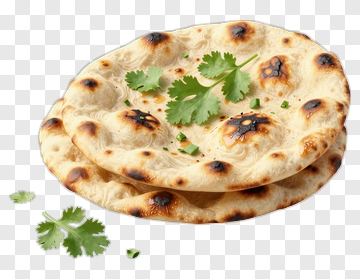 Fresh Naan Bread With Cilantro PNG