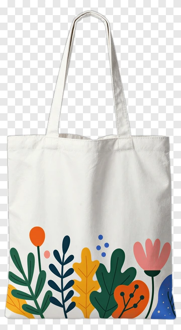 Colorful Floral Tote Bag PNG