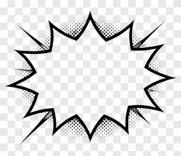 Comic Style Speech Bubble With Spikes PNG