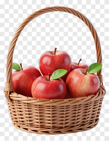 Basket Of Red Apples PNG