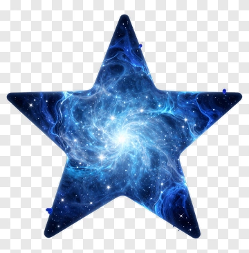 Star With Galaxy Design PNG