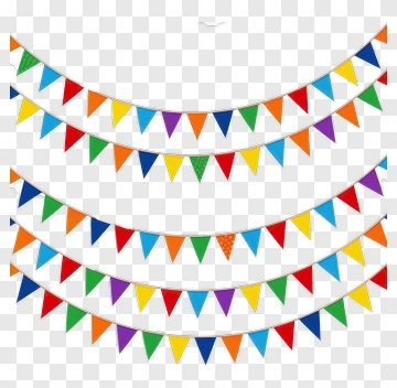 Colorful Bunting Flags PNG