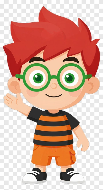 Cartoon Boy Waving Hello PNG