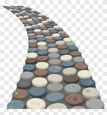 Paved Pathway With Round Stones PNG