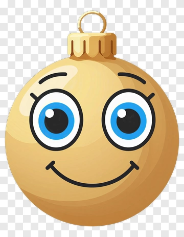 Smiling Emoji Ornament PNG