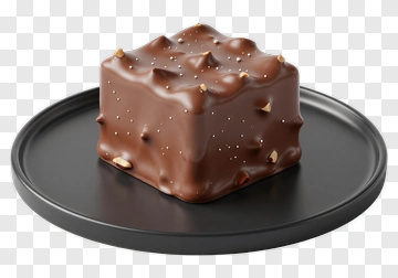 Chocolate Dessert On A Plate PNG
