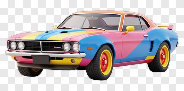Colorful Sports Car PNG