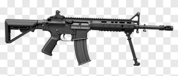 Black Assault Rifle PNG