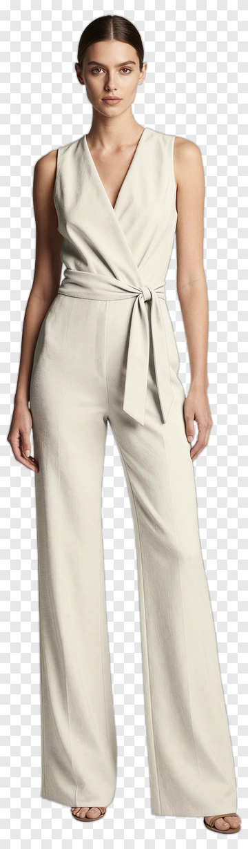Woman In A Stylish Jumpsuit PNG