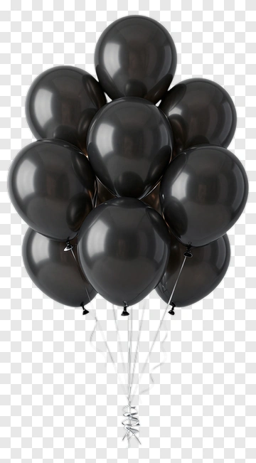 Black Balloons PNG