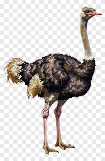 Ostrich Standing Proudly PNG