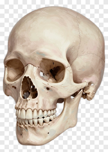 Realistic Human Skull PNG