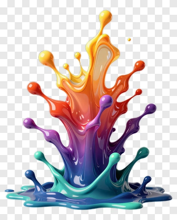 Colorful Splash Of Paint PNG