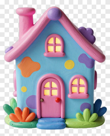 Colorful Toy House PNG