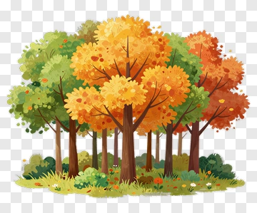 Colorful Autumn Forest PNG